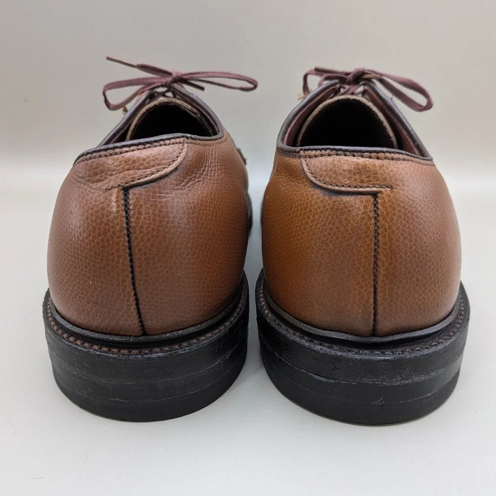Vtg Hanover LB Sheppard Model 2102 Tan Calfskin Leather Derby Blucher Size 9